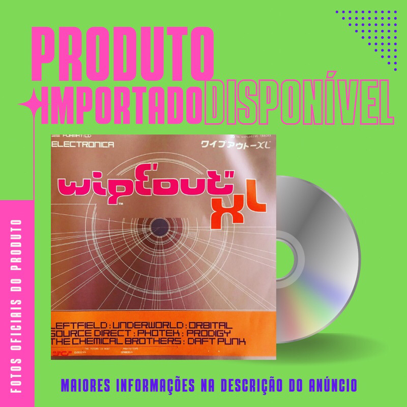 CD IMPORTADO WIPEOUT XL - Daft Punk, Prodigy, Orbital Source