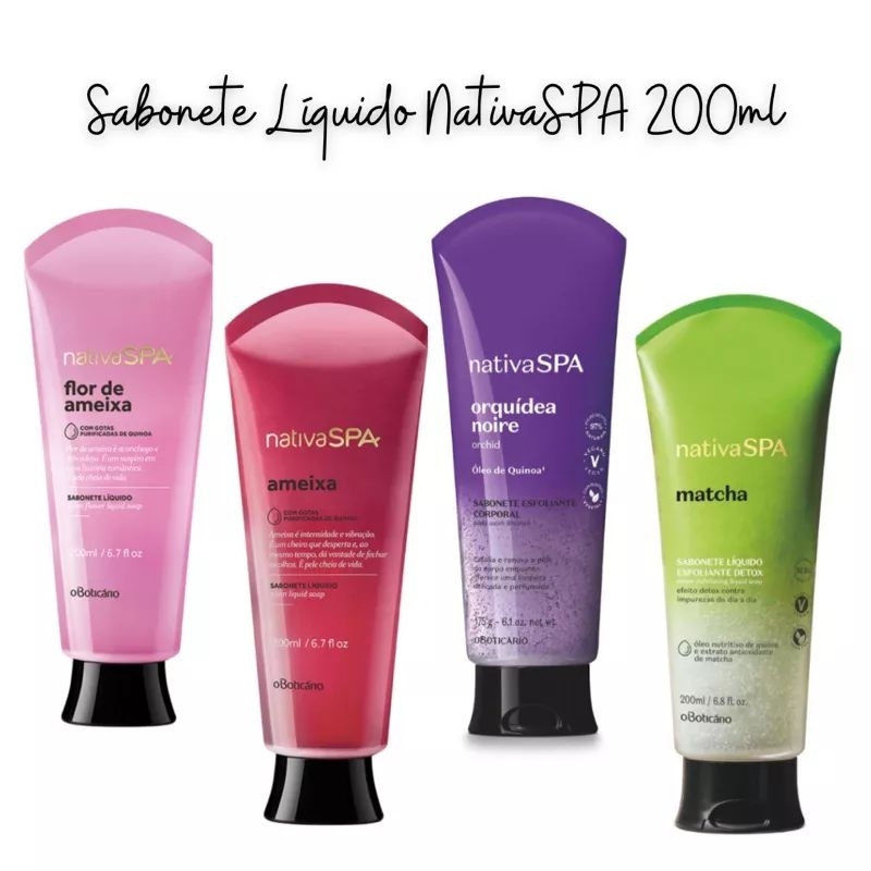 Sabonete Líquido Nativa SPA 200ml - O Boticário ( Escolha a Fragrância ...