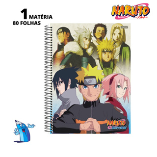 Caderno de Desenho Naruto tamanho grande capa dura 80 folhas - Liz