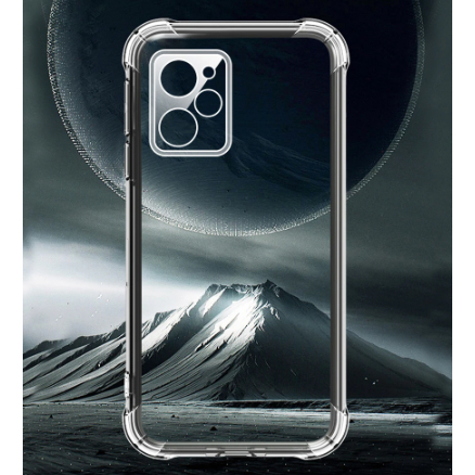 Capa case para Xiaomi Poco X5 Poco X6 Poco Poco X6 PRO X5 PRO com Borda Protetora Transparente