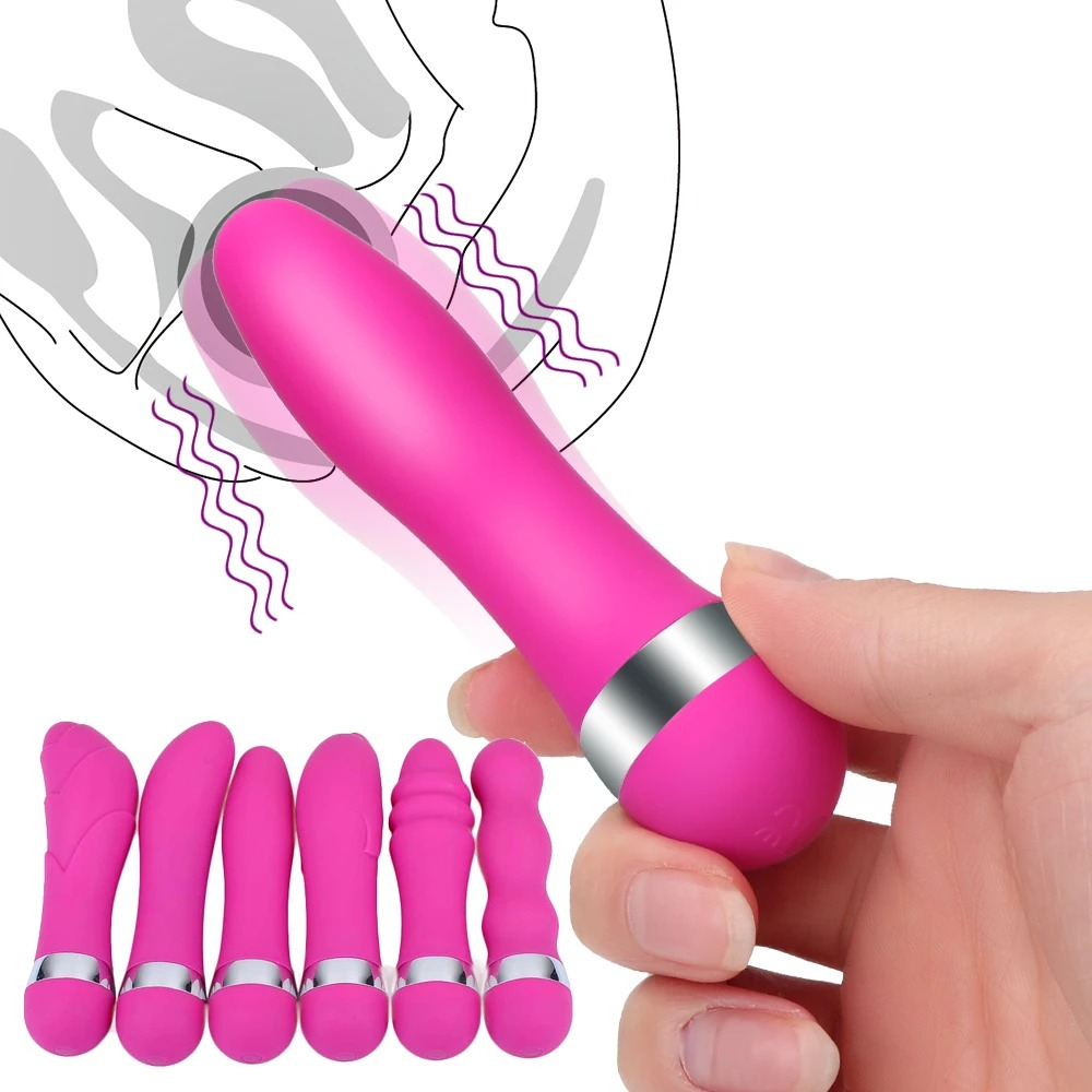 Mini Vibrador Massageador em Silicone Aveludado Rosa a Pilha