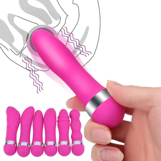 Mini Vibrador Massageador em Silicone Aveludado Rosa a Pilha