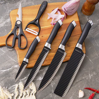 Kit de Facas Churrasco Profissional Antiaderente 6 Peças em Oferta na Shopee