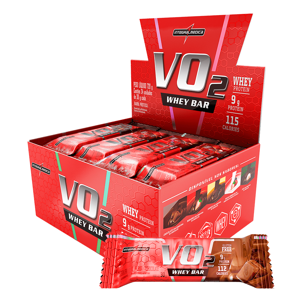 VO2 Whey Bar – Todos os Sabores – Display com 12 Unidades – Integralmedica