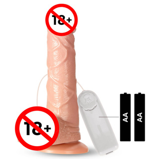 Prótese Maciço Pênis Grande de Borracha com Ventosa Silicone Realístico Gostoso 18 X 4,4cm