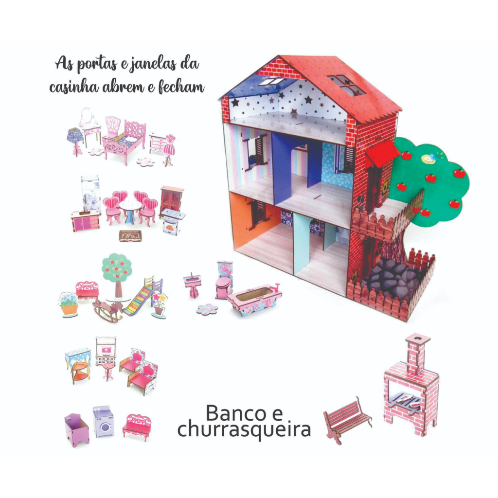 Casa da Peppa 3D em MDF