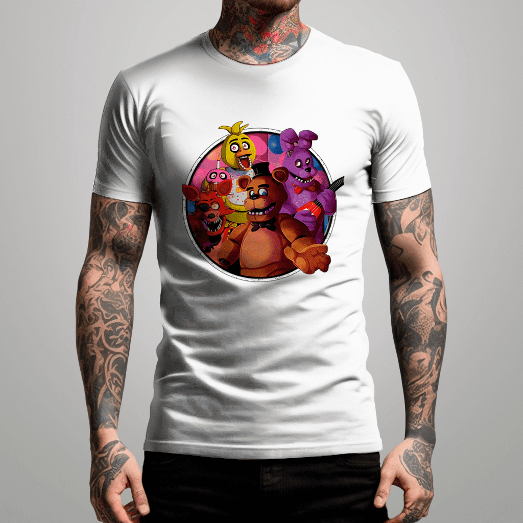 Camiseta Tradicional Fnaf Five Night At Freddys Filme