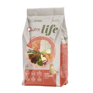 Ração Quatree Life Gatos Castrados Salmão e Arroz - 10,1kg