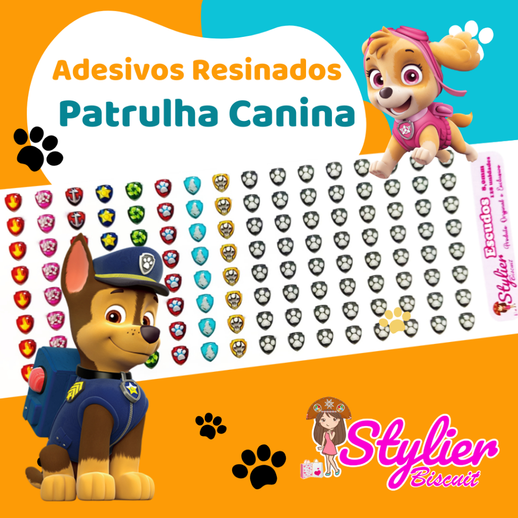 Convite - Patrulha Canina - Rubble - Limão Quadrado