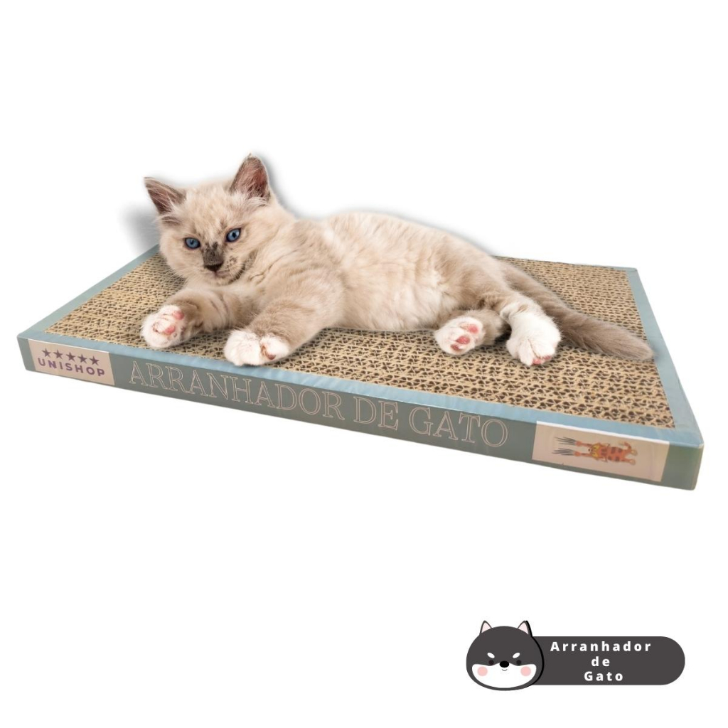 Arranhador de Papelão Para Gatos Evitando Arranhar Móveis e Cortinas furacaopet