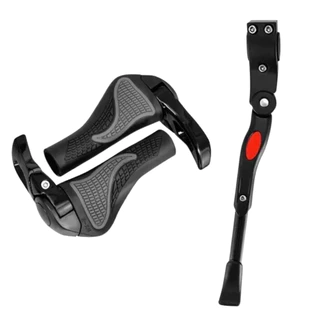 Kit com Par de Manopla de Punho + Pezinho Descanso lateral de Bike