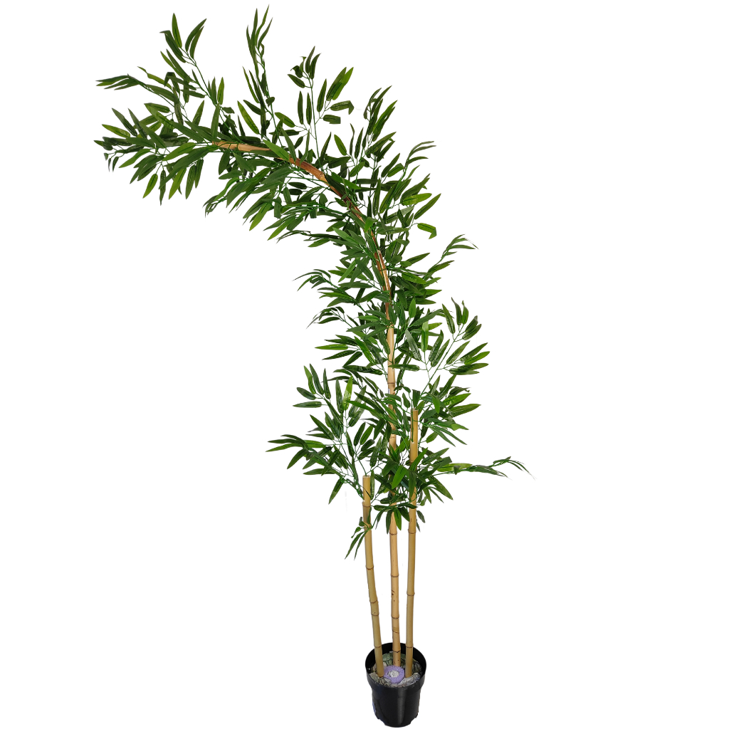 Planta Bambu Artificial Grande Curvado Sem Vaso Decoração