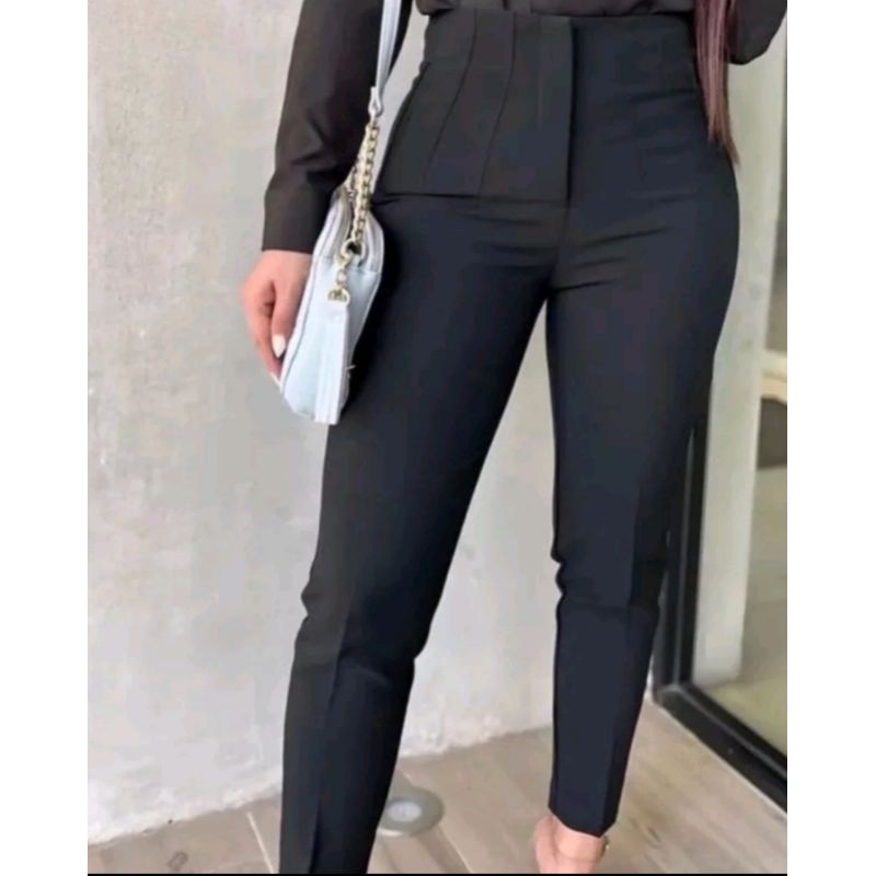 Calça Zara Alfaiataria Social Feminina Cintura Alta Moda Tendência ...