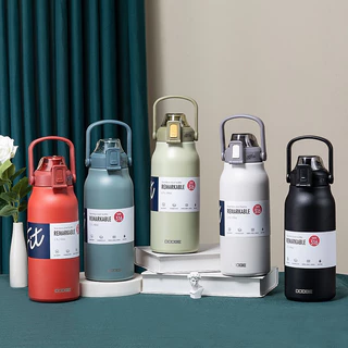 Garrafa Térmica Aço Inox Inquebrável Quente e Frio 1 Litro - 1,5 Litros Para Passeios e Viagens Com Alça Reforçada