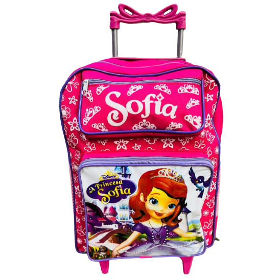 Mochila Escolar Bolsa Infantil de Carrinho Rodinha Para Menina Infantil Princesinha Promoção – Envio Imediato