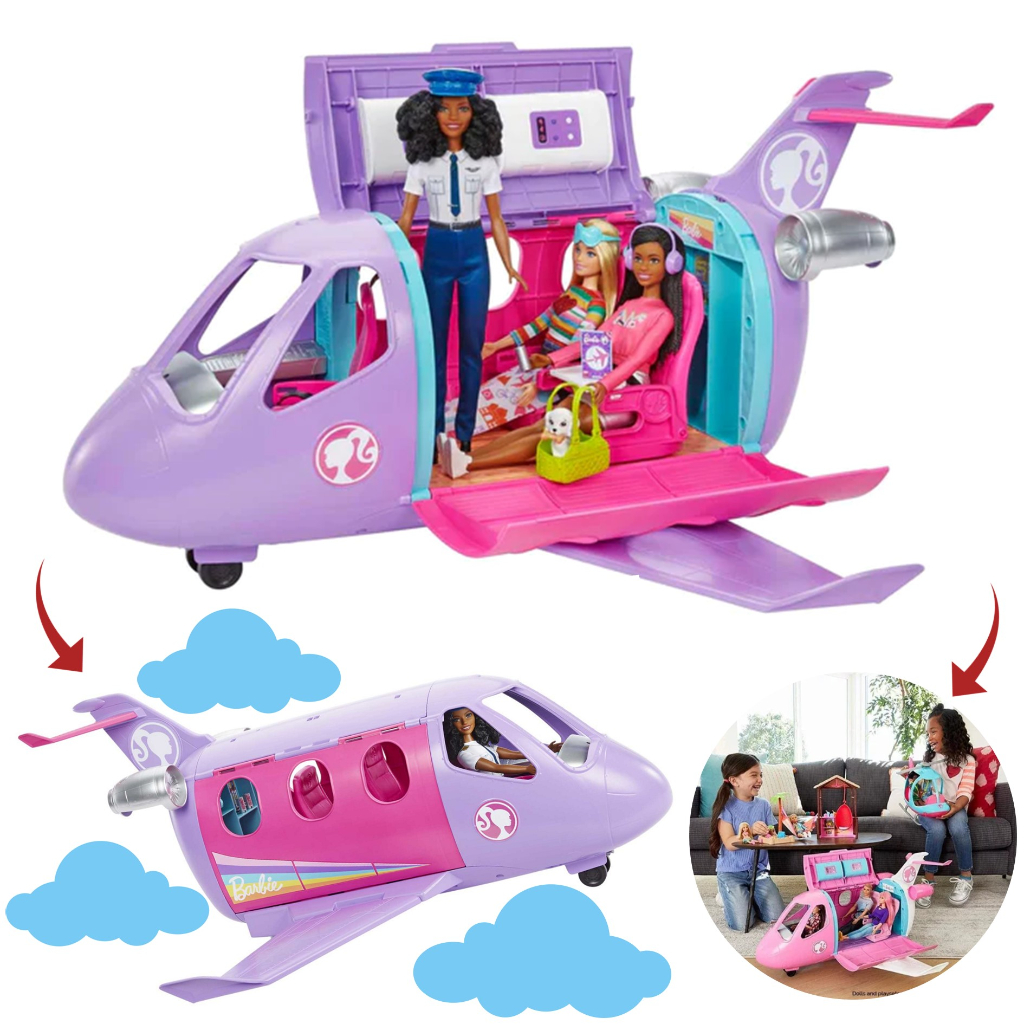 BARBIE, Conjunto de Brinquedo, Jatinho de Aventuras com Boneca. Para meninas  acima de 3 anos : .com.br: Brinquedos e Jogos