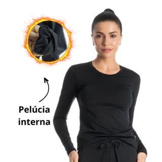 Blusa Térmica Feminina inverno peluciada Flanelada