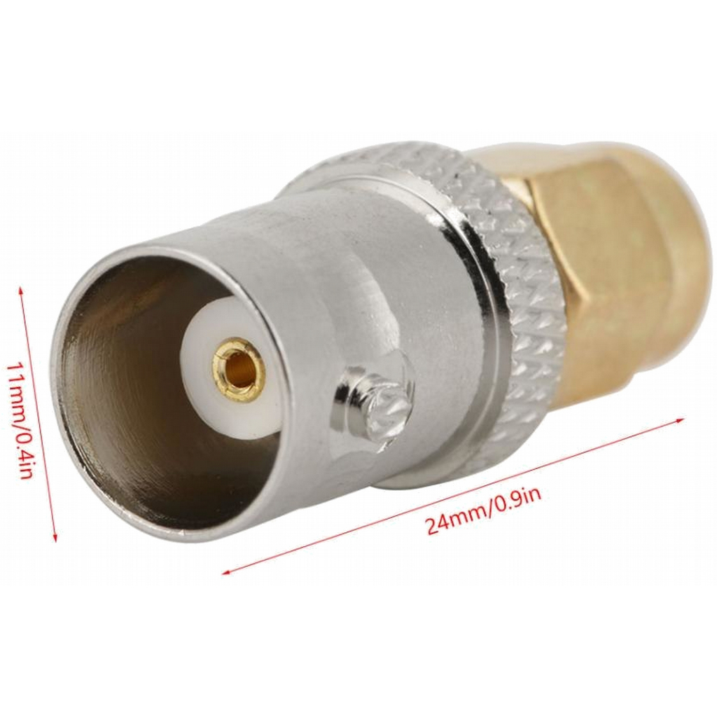 adaptador conector jack de sma femea para bnc fêmea para antena externa walkie talkies