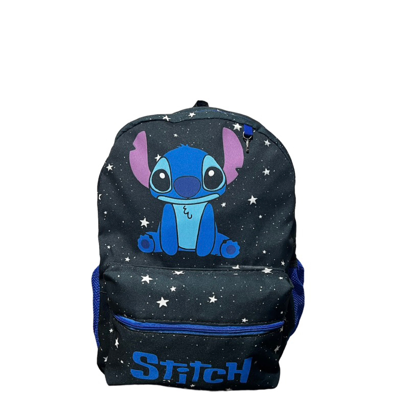 Mochila Infantil Feminina De Costas Stitch Juvenil Rosa