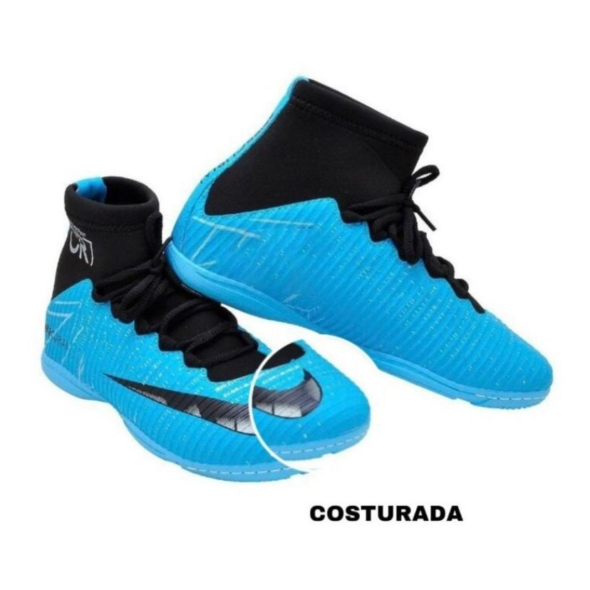 Chuteira futsal cano alto pronta entrega envio imediato
