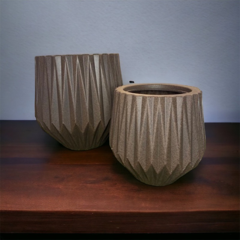 Kit com 2 vasos para plantas Origami p e m