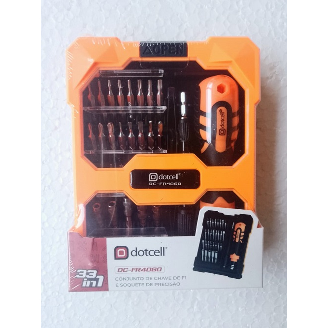 Conjunto de Chave de Fenda e Soquete de Precisão 33 in 1 DC-FR4060 Dotcell