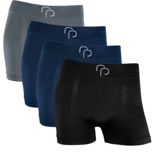 Kit 4 Cueca Boxer Masculino Microfibra Sem Costura Cós Elastico Lisa