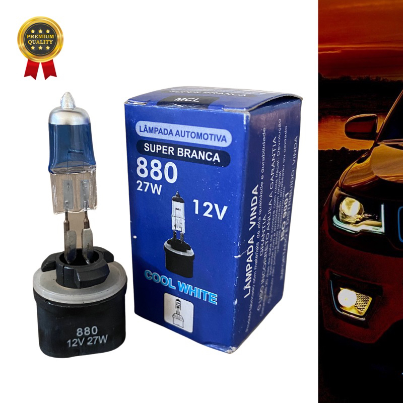 ライト Lâmpada Super Brancas H27 12v 27w Cod 880 8500K Efeito Xênon