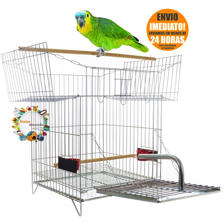 Gaiola Aberta TRIPLEX Grande Poleiro Para Papagaio Maritaca Loro ...