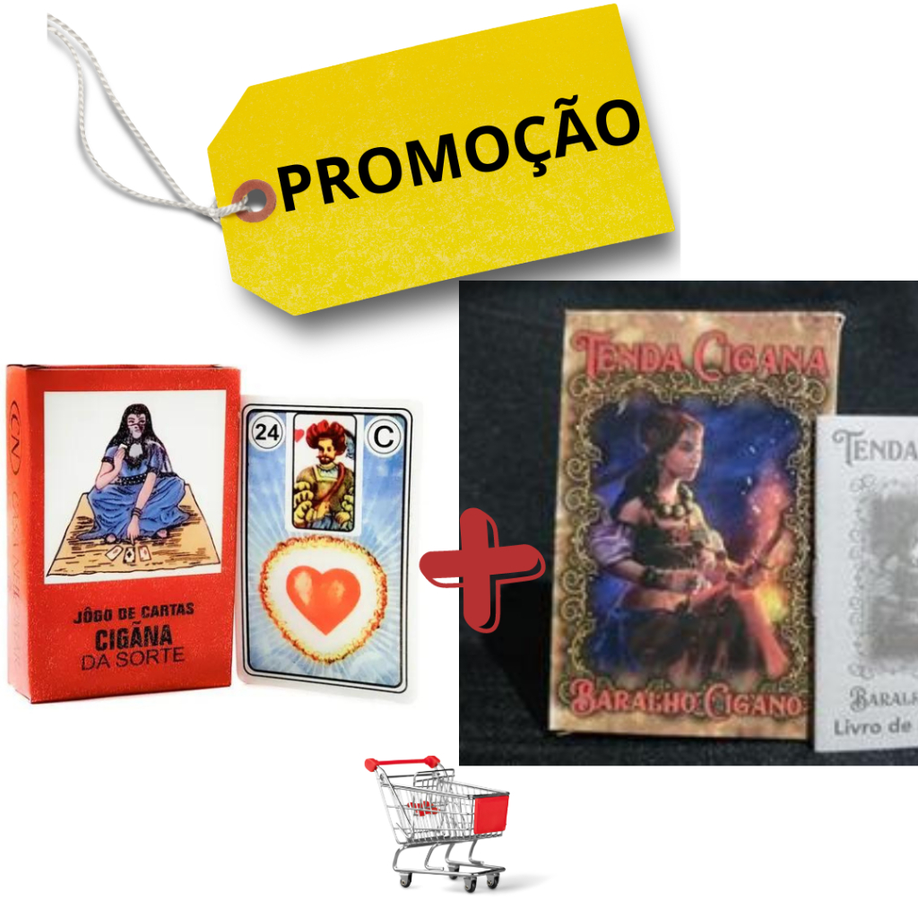 KIT Tarô Baralho Tenda Da Cigana Lenormand Cartomancia - 36 Cartas