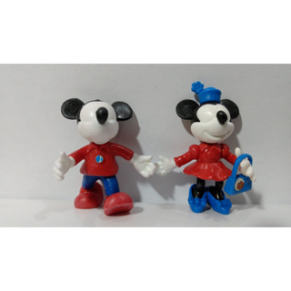 Lote de miniaturas Disney antigas e originais de plástico desmontáveis Mickey e Minnie