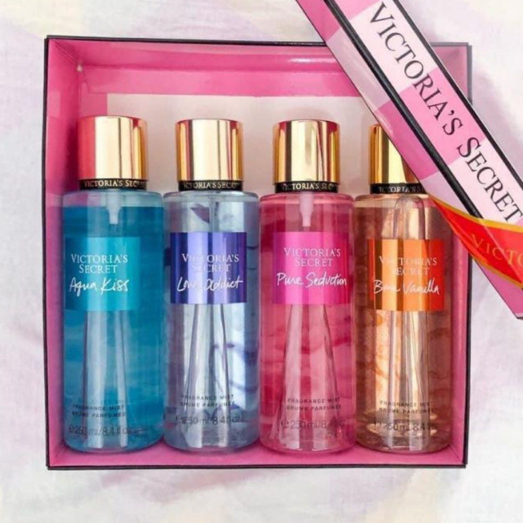 VICTORIA'S SECRET 250ML + 3 BODY SPLASH 15ML ORIGINAL IMPORTADO