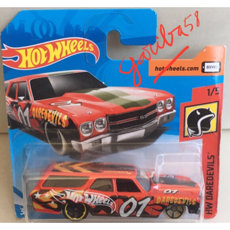 HOT WHEELS '70 CHEVELLE SS WAGON 2018 DAREDEVILS 01 RD GARIBA58