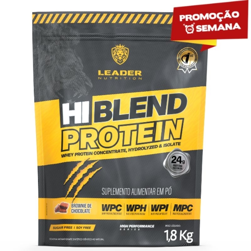Whey Hi Blend Protein 1,8 kg Leader sem soja