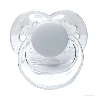 Chupeta Sem Bico Cristal Transparente (Unitário) - Chupeta Sem Bico Cristal para Bebê Reborn
