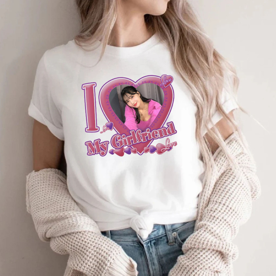 momo♡様　シャツ Camiseta Unissex I Love My Girlfriend Momo Hirai Of Twice D K-Pop