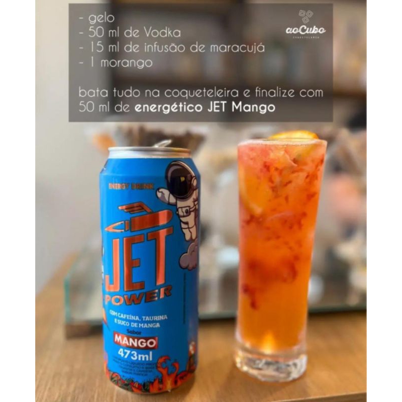 Energético Jet Power sabor Mango unidade lata de 473 ml | Shopee Brasil