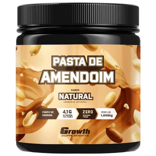 Pasta de Amendoim Integral Torrado 1kg - Growth Supplements