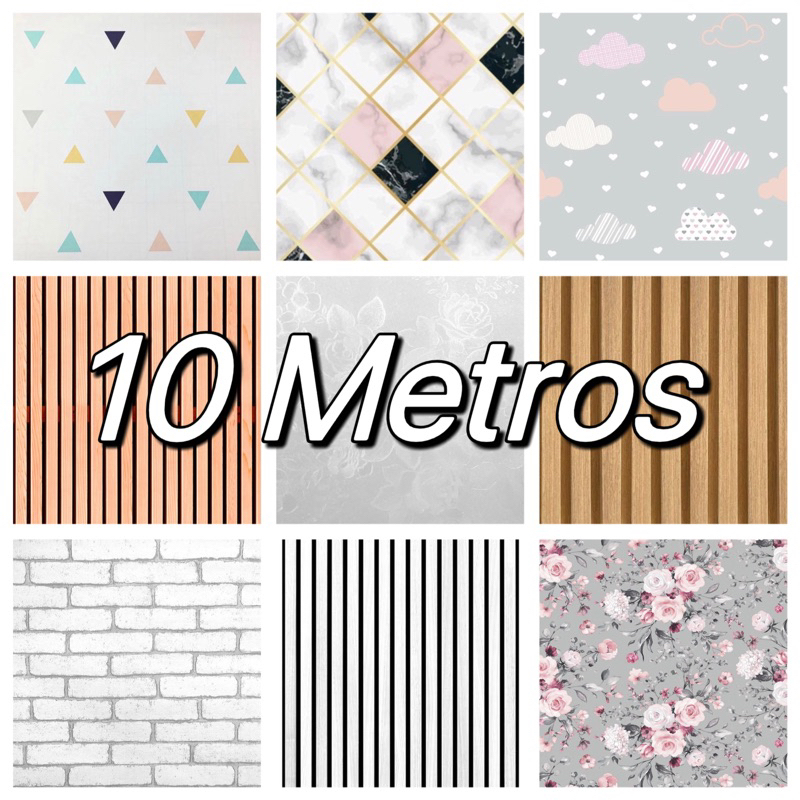 Papel de Parede 3D 10 METROS x 45CM Adesivo Autocolante para Sala, Quarto, Cozinha ou Banheiro