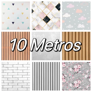 Papel de Parede 3D 10 METROS x 45CM Adesivo Autocolante para Sala, Quarto, Cozinha ou Banheiro