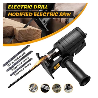 Adaptador de Serra Tico-Tico Alternativo Portátil Com Lâmina de Serra Elétrica Broca Elétrica Modificada