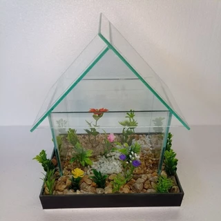 Aquário Betta Chalé ,Decorado 2,lts pedras naturais.