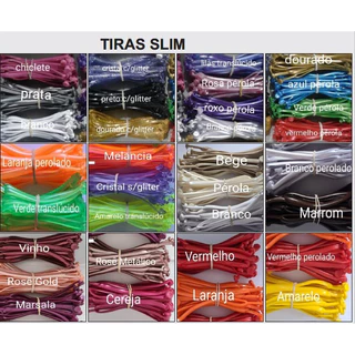 Tiras Slim correias para chinelos 10 pares