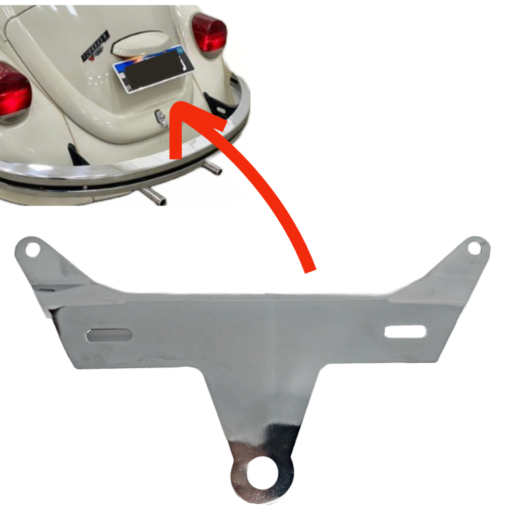 Suporte De Placa Fusca 1971 Ao 96 Traseiro - Inox | Shopee Brasil