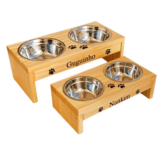 Comedouro Cachorro e Gato Elevado Personalizado