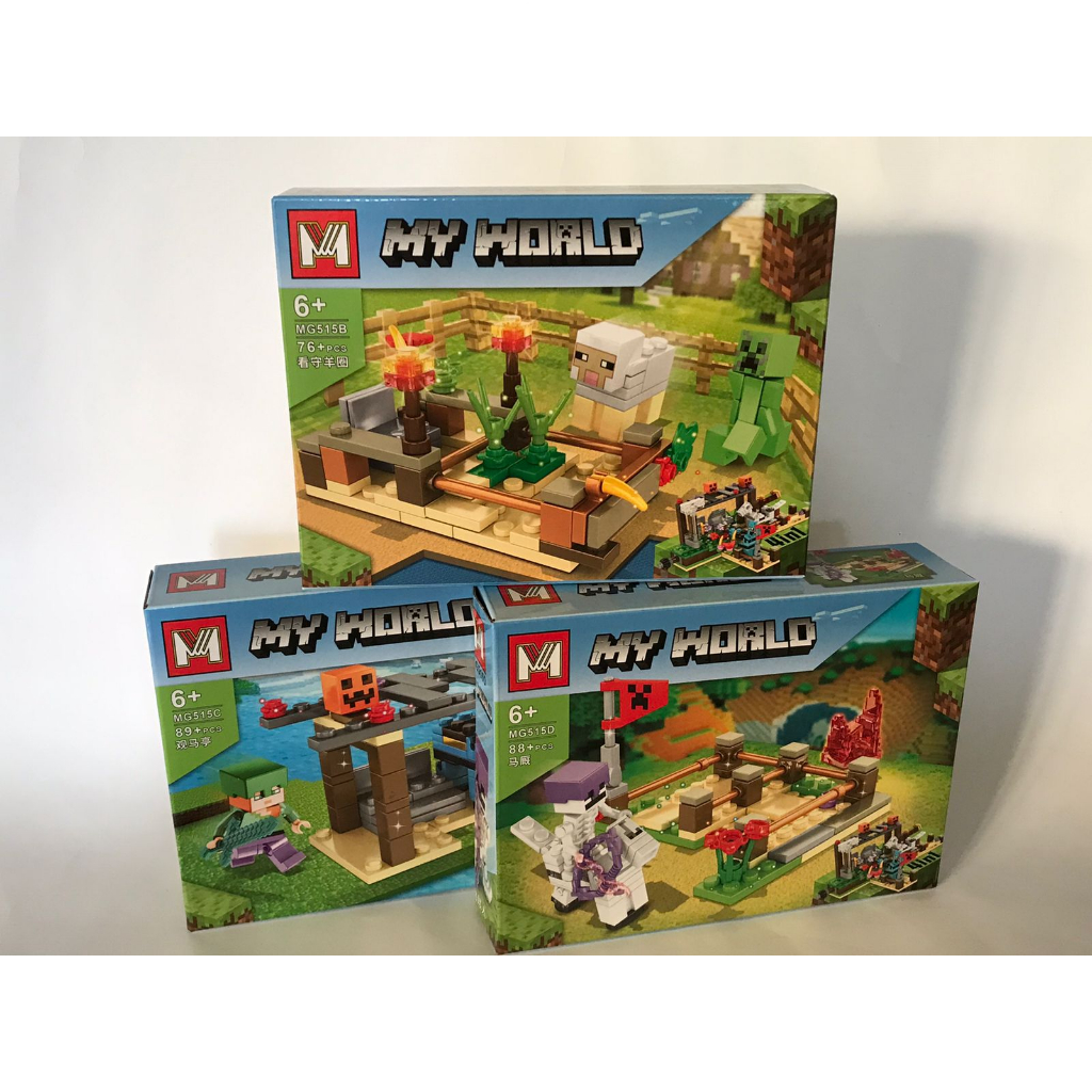 Minecraft Lego - 76, 89 E 88 Peças - Brinquedo lego minecraft.