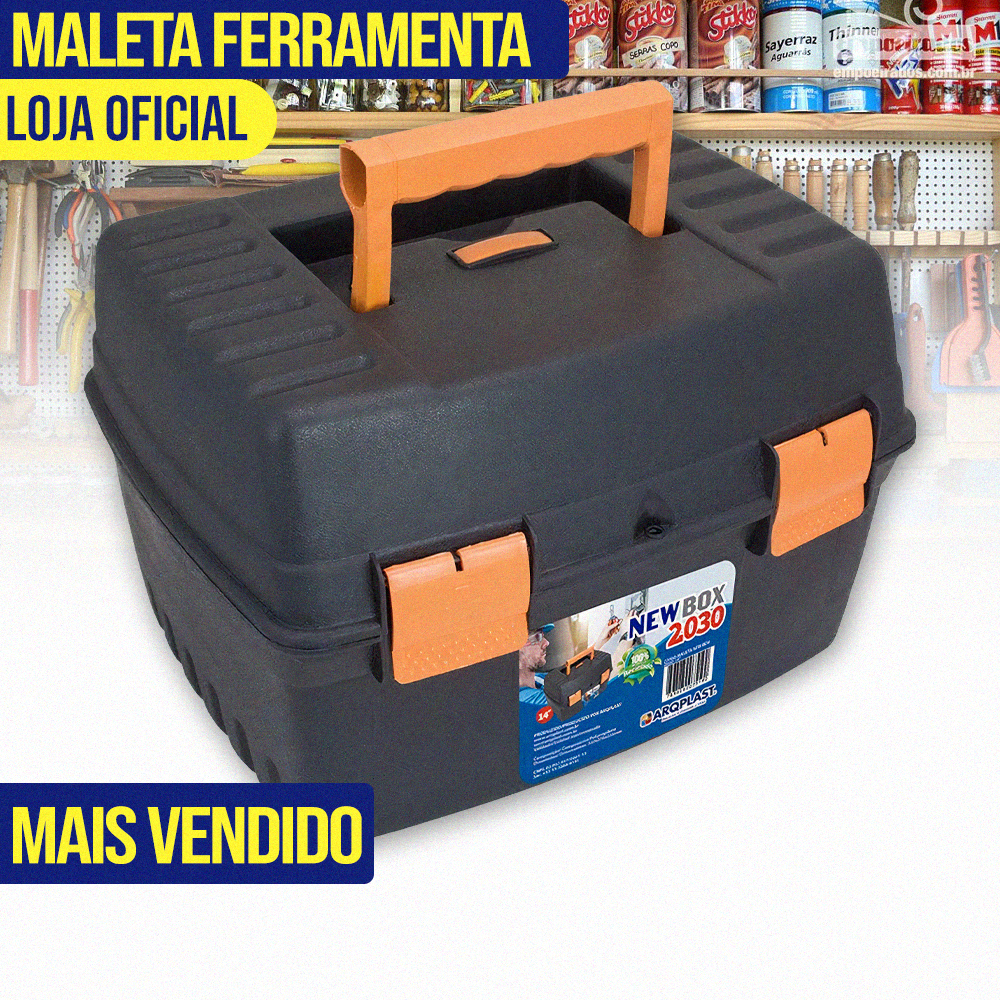 Maleta Caixa de Ferramentas Plástica Newbox 2030 Cabe Makita