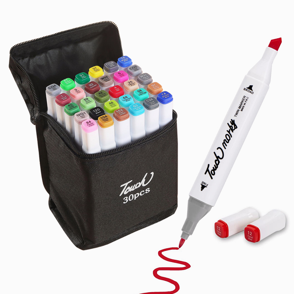 Cores Caneta Marcadora Com Ponta Dupla/Pintura De Arte/Aquarela/Material Escolar/Escritório