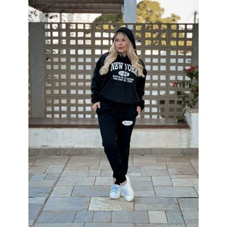 conjunto moletom flanelado new York