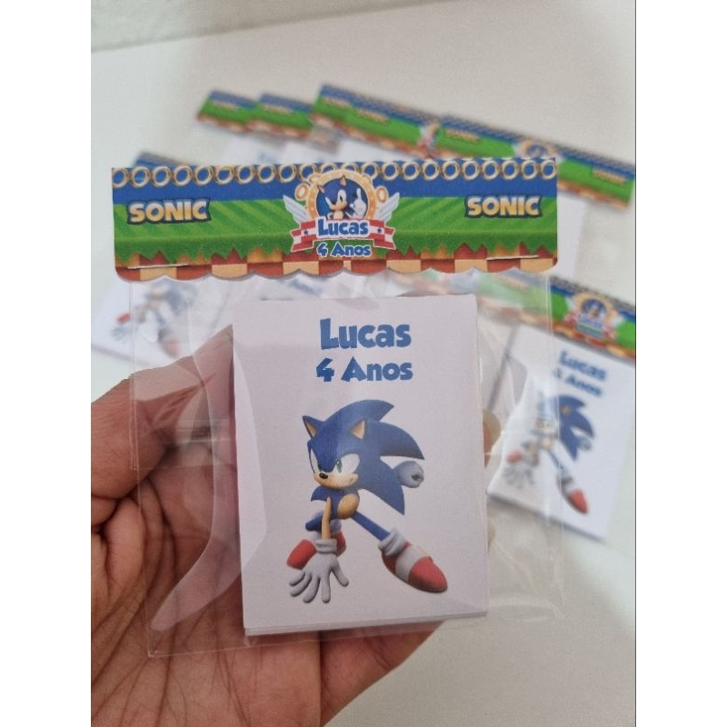 Kit 15 Jogos da Memoria Sonic Personalizados/Lembrancinhas/Festa infantil